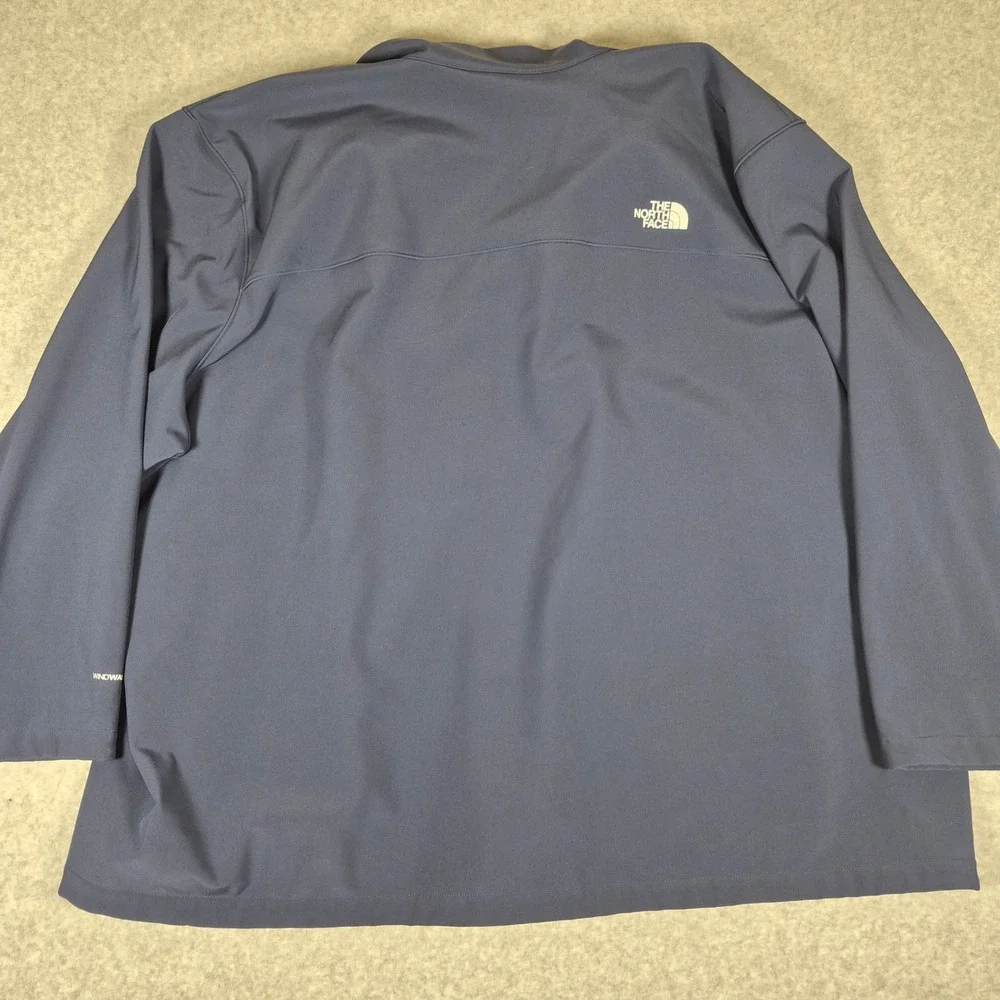 The North Face WindWall Softshell Jacket Mens 5XL Blue Full Zip Fleece Lined